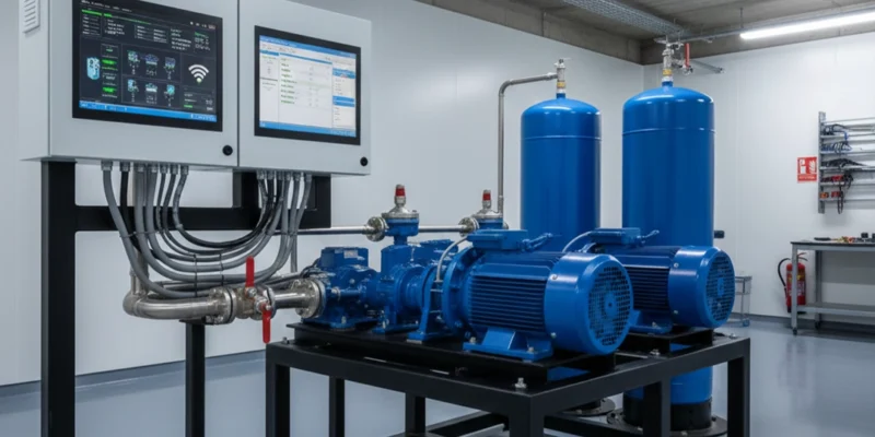 PLC و HMI در بوستر پمپ‌های حرفه‌ای؛ مغز متفکر سیستم آبرسانی